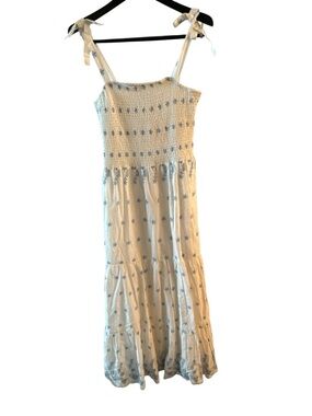 Walter Baker Cream Dress with Light Blue Floral Accents